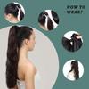 Synthetic 24inch Claw Clip On Ponytail Hair Extension Ponytail Extension Hair For Women Pony Tail Hair Hairpiece