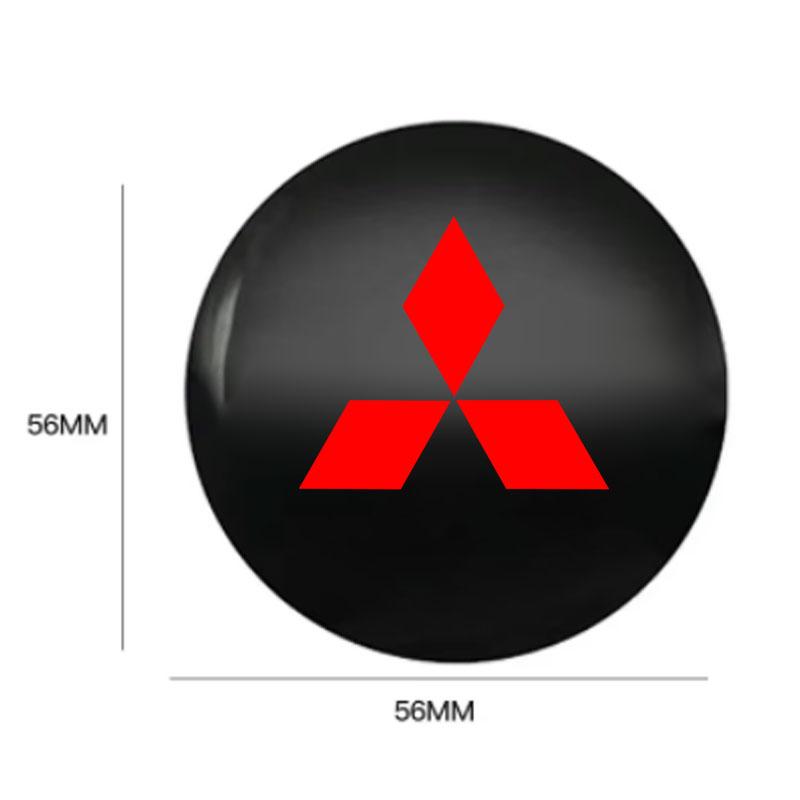 56mm Car Wheel Center Hub Cap Rim Cover Emblem Stickers for Mitsubishi Lancer ASX Outlander Pajero Evolution Car Accessories