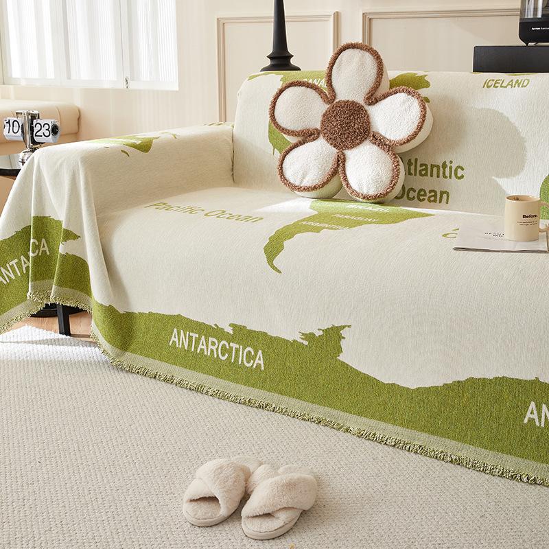 Small Fresh Sofa Towel Cover Cloth for All Seasons, All-inclusive, Universal Sofa Cushion, Anti-slip Cover Blanket, Anti-cat Scratch Thickening