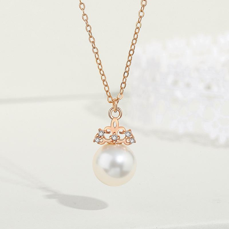 

Танциз Стерлингового Серебра 925 Классическое Женское Ожерелье Кулон Циркон Модный Подарок розового золота