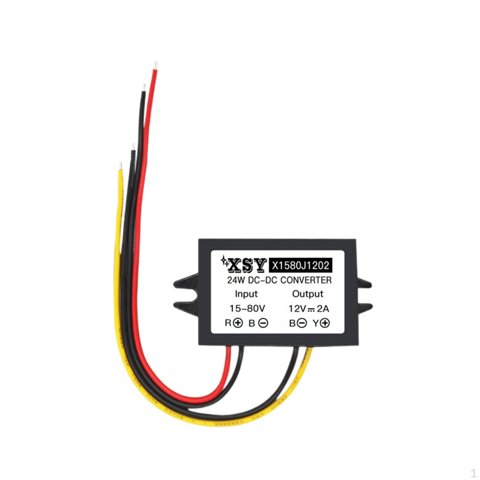 

Автомобильный преобразователь питания, пылезащитный адаптер, стабильная работа, надежный регулятор для 15V 80V to 12V2A