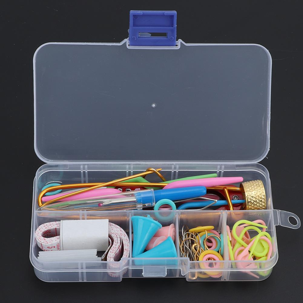 Kit Artigianato Fai da Te Punti Maglia Ferri Uncinetto Marcatore Metro Accessorio Cucito