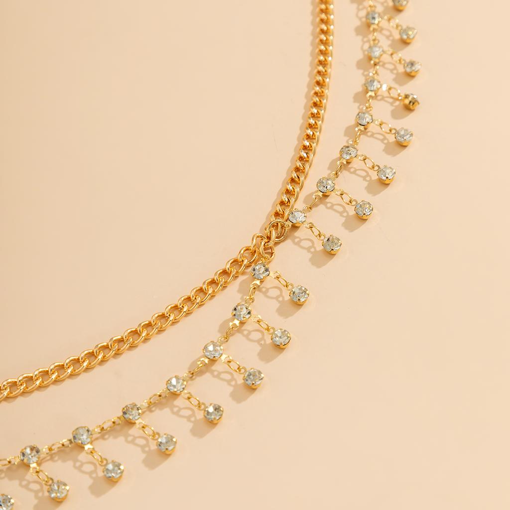 Ingemark Sexy Rhinestone Star Tassel Pendant Waist Belly Belt Chain for Women Summer Bikini Rave Body Zircon Y2K Accessories