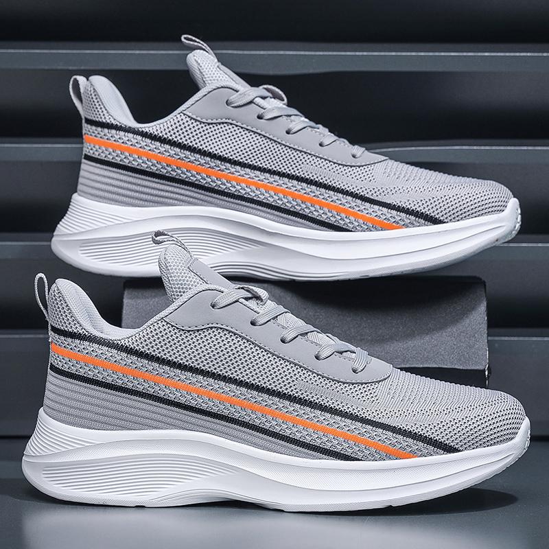 Neue Herren Laufschuhe Breath Klassische Outdoor-Sneaker Leichter Komfort Mesh-Schuhe Schnürung Flacher Boden Freizeitschuhe Große Größen 39-50