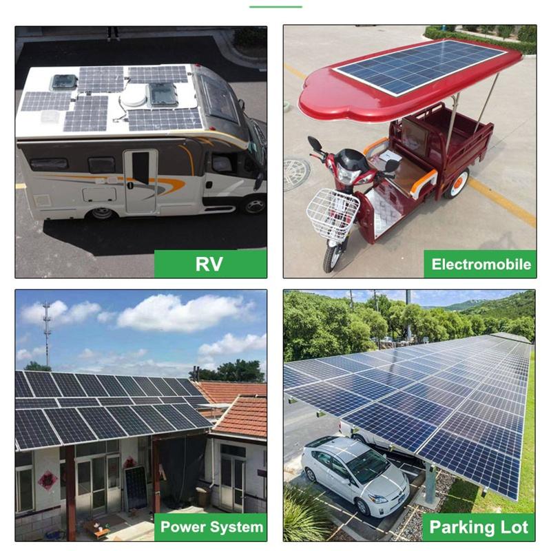 300W semi-flexible solar panel is suitable for outdoor power generation system parking shed electric car