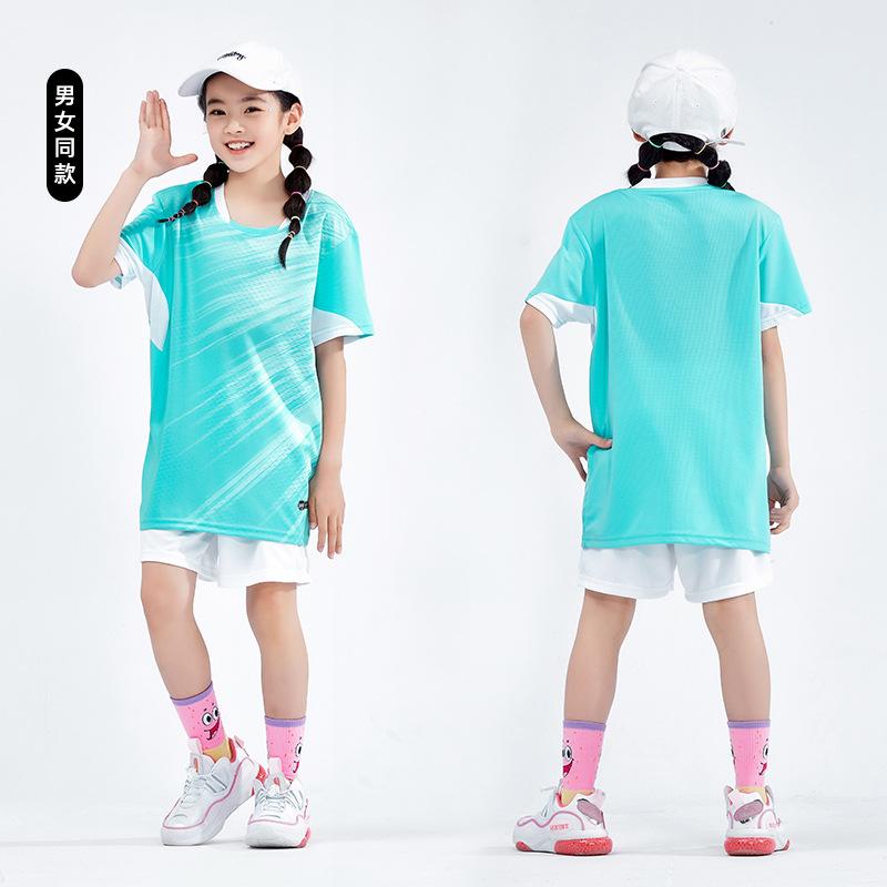 New Children's and Students' Football Uniforms, Training Uniforms, Men's and Women's Badminton Uniforms, Breathable, Quick-drying, Sweat-absorbing 