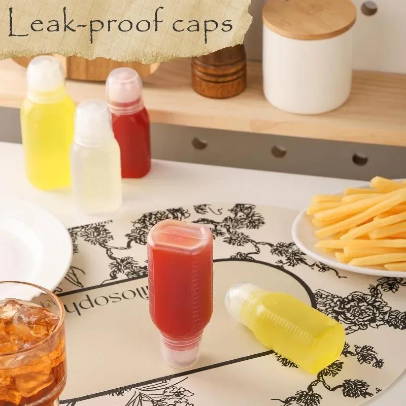 12-1PCS Squeeze Condiment Bottle Plastic Mini Sauces Dispenser For Jam Salad Dressing Storage Container Household Kitchen Gadget