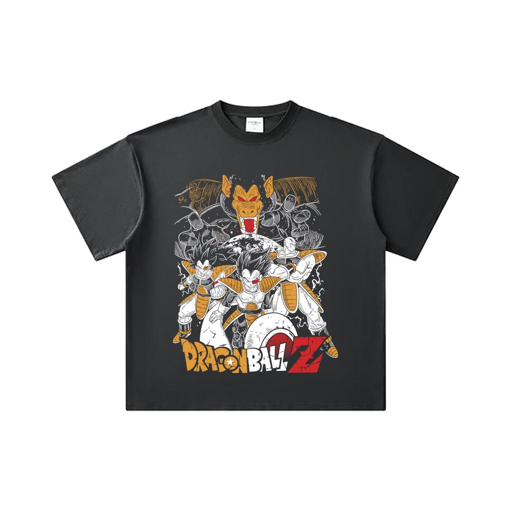 260 GSM Double Yarn 32 Count 100% Cotton Dragon Ball V53 Vegeta Nappa Print Unisex Heavy Cotton T Shirt