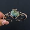Laradorite Gemstone Handmade Copper Wire Wrap Jewelry Adjustable Cuff For Women