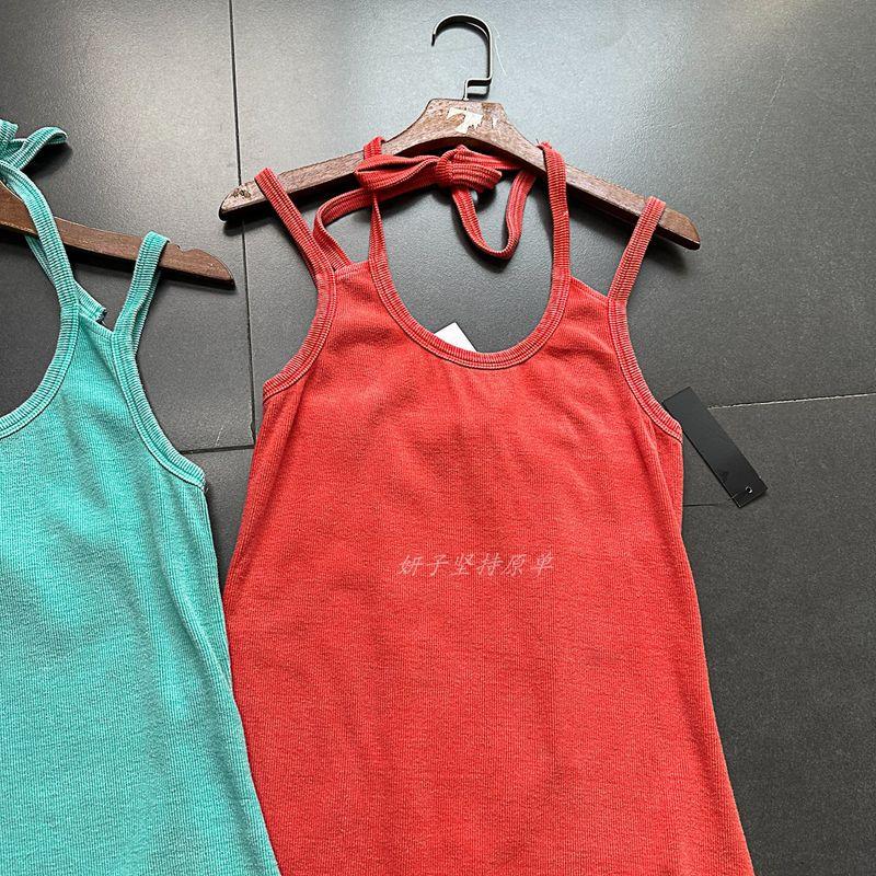 

Вязаное платье с вырезом на шее LFD Pure Original Gyaru на бретелях, облегающее платье Gyaru с открытой спиной, короткое платье Orange halterneck Dress S