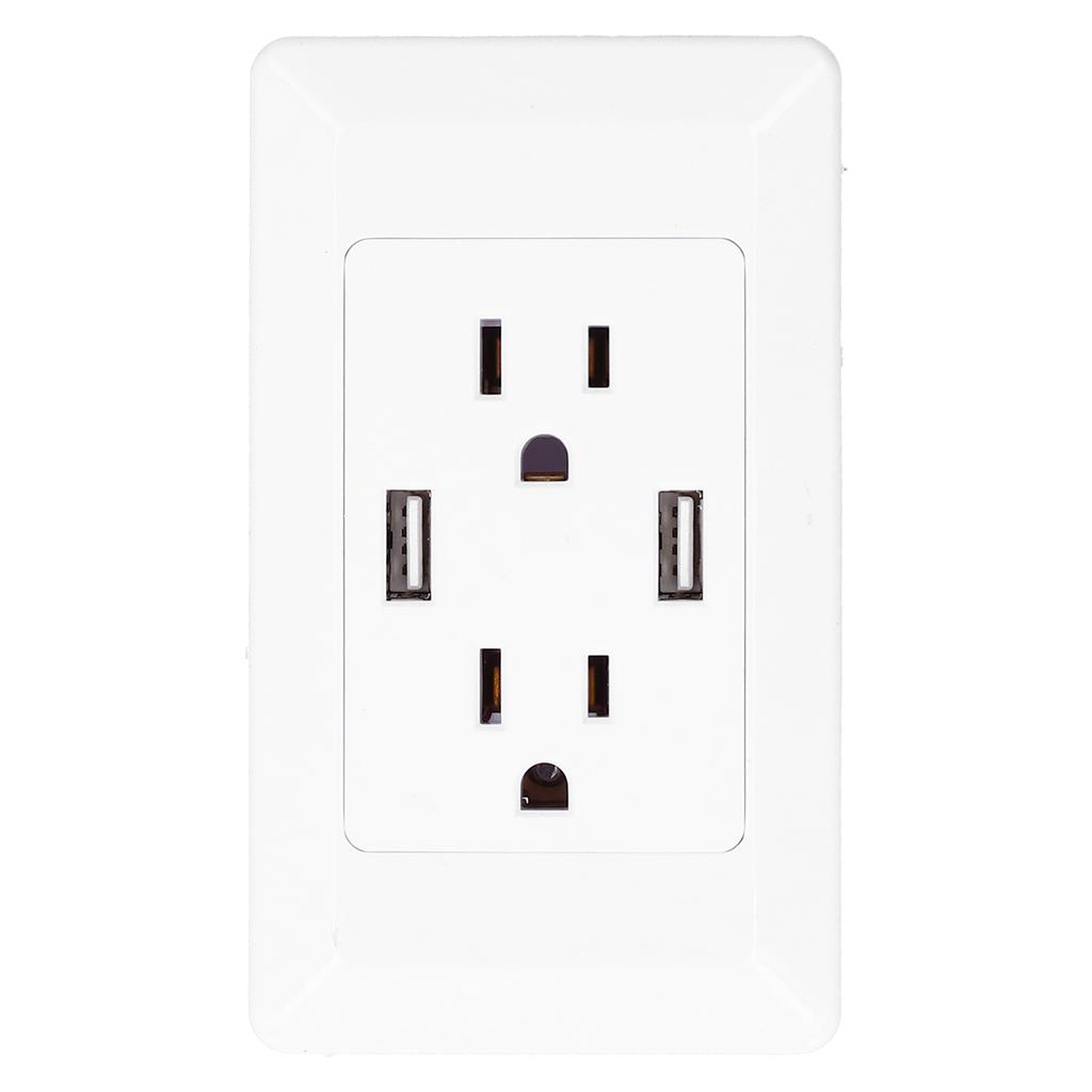 15A Wall Outlet Intelligent Electrical Socket Panel Concealed Installation
