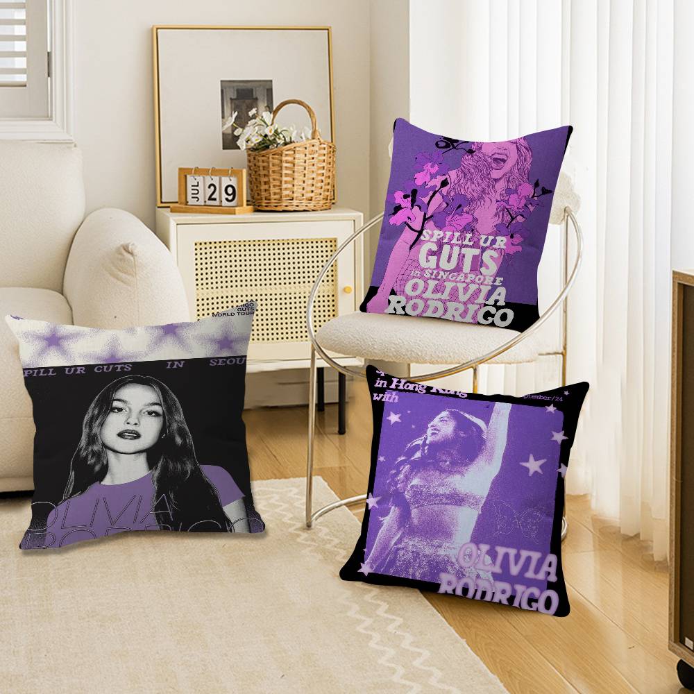 Singer OOlivia RRodrigo Decorative Room Aesthetics Pillow Case Home Decor Bedroom Sofa Bed Couch Pillow Cover x
