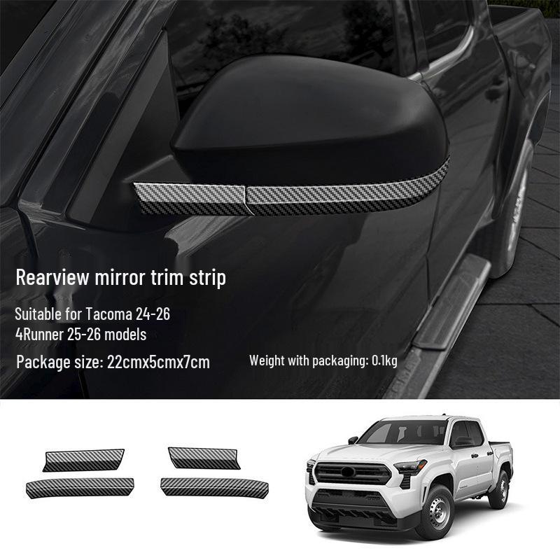Rearview Mirror & Door Handle Cover for 2024 Toyota Tacoma - Decorative Protective Strip Sticker