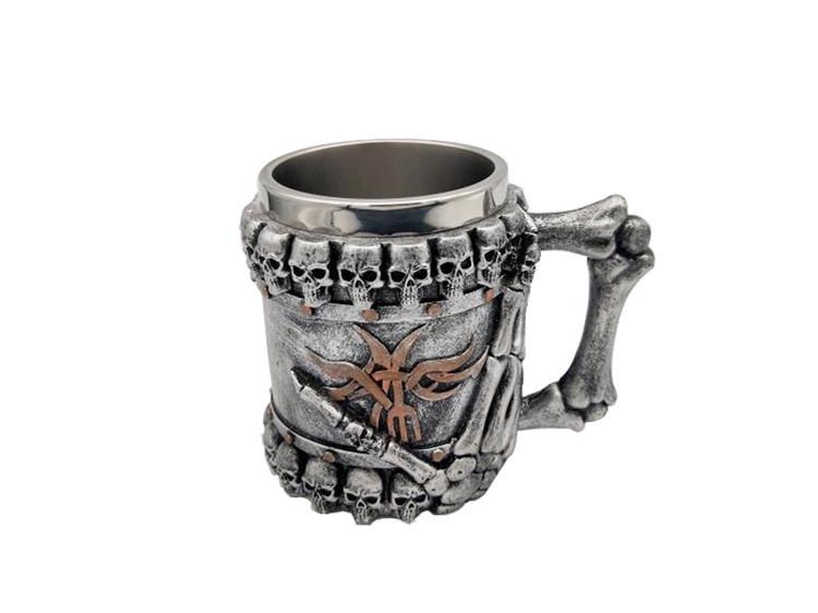 Stainless Steel Skull Goblet: Halloween Gift Mug