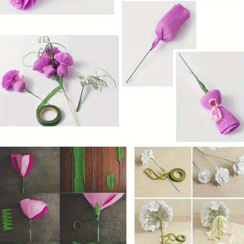 5 Stück Grün DIY Handgemachtes Blumenarrangementsband, für Outdoor Garten Heimdekoration Simulationsblumenarrangement Verpackung