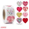 50-500Pcs 1Inch Red Heart Stickers For Valentine'S Day Baking Packaging Sticker Envelope Seals Love Decorative Stickers