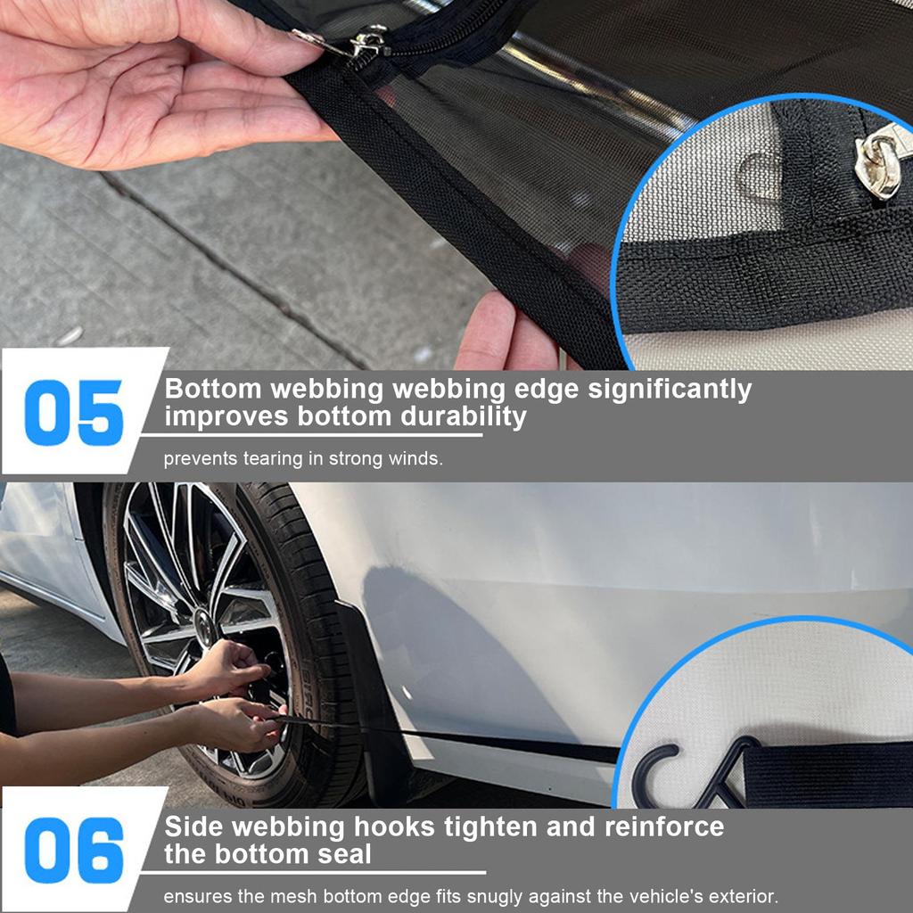 Car Camping Tailgate Net 58x57Inch Magnetic Breathable SUV Rear Window Protection Screen For Van Truck Trailer Tailgating