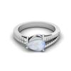 925 Sterling Silver 2.00 Cts Pear Shape Natural Moonstone Split Shank Wedding Women Ring