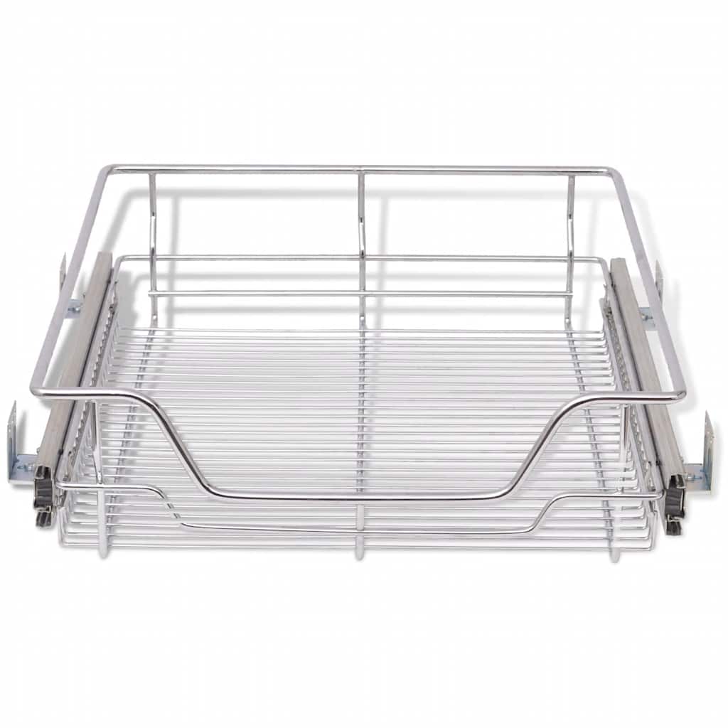 Built in Basket Drawer Slides 2 pcs Silver 500 mm