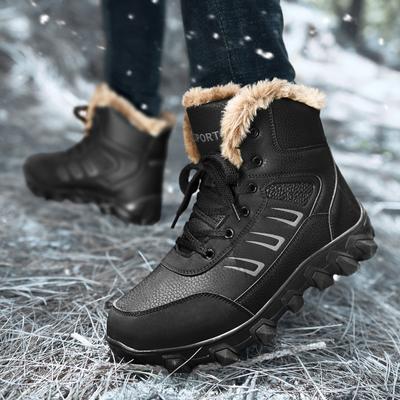 Stivali da Uomo Alta Qualità Durevoli Resistenza al Freddo Scarpe in Cotone Mantenere Caldo Taglia Grande 47 48 Antiscivolo Pioggia Neve Stivali da Neve