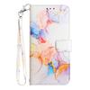 For Motorola Moto E14 4G/G04 4G/G04s 4G/G24 4G Case with Strap Marble Pattern Leather Phone Cover Card Holder