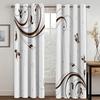 Free Shiping Simple Ring Shape Modern 2Pieces Shading Window Curtain for Living Room Bedroom Home Decor Drapes