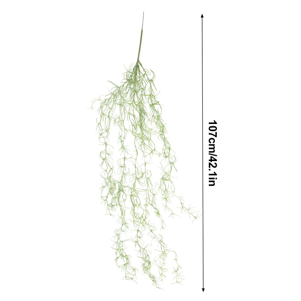 Realistic Spanish Moss Home Living Room Office Decor 107 Cm Plastic High-quality Lifelike Green Artificial Hanging Moss Garland