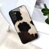 Electroplated Glass Phone Case Suitable for Samsung Galaxy S26 S25 S24 S23 S22 S20 S11 S10 FE Ultra Plus Anti Drop Cow Pattern