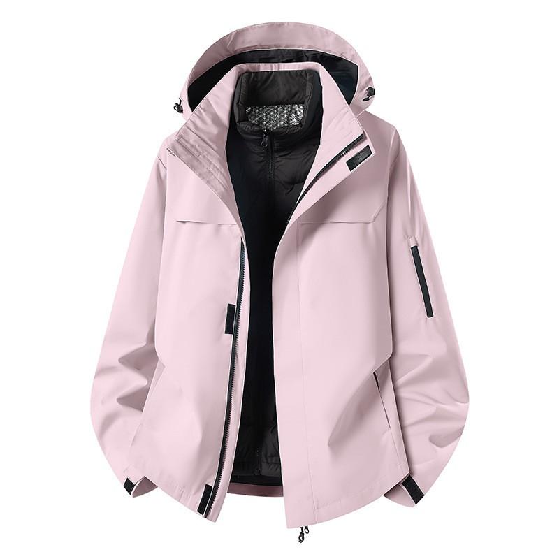 3-in-1 Waterdicht Winddicht Outdoor Jack Met Afneembare Donsvoering Heren Dames Wandelen Kamperen Vissen