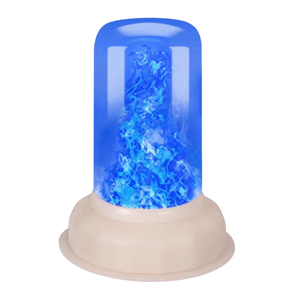 

Battery Operated LED Flame Effect Night Lights Flameless Candle Tealights Simulation Flickering Desk Lamp Room Party Bar Decor синий