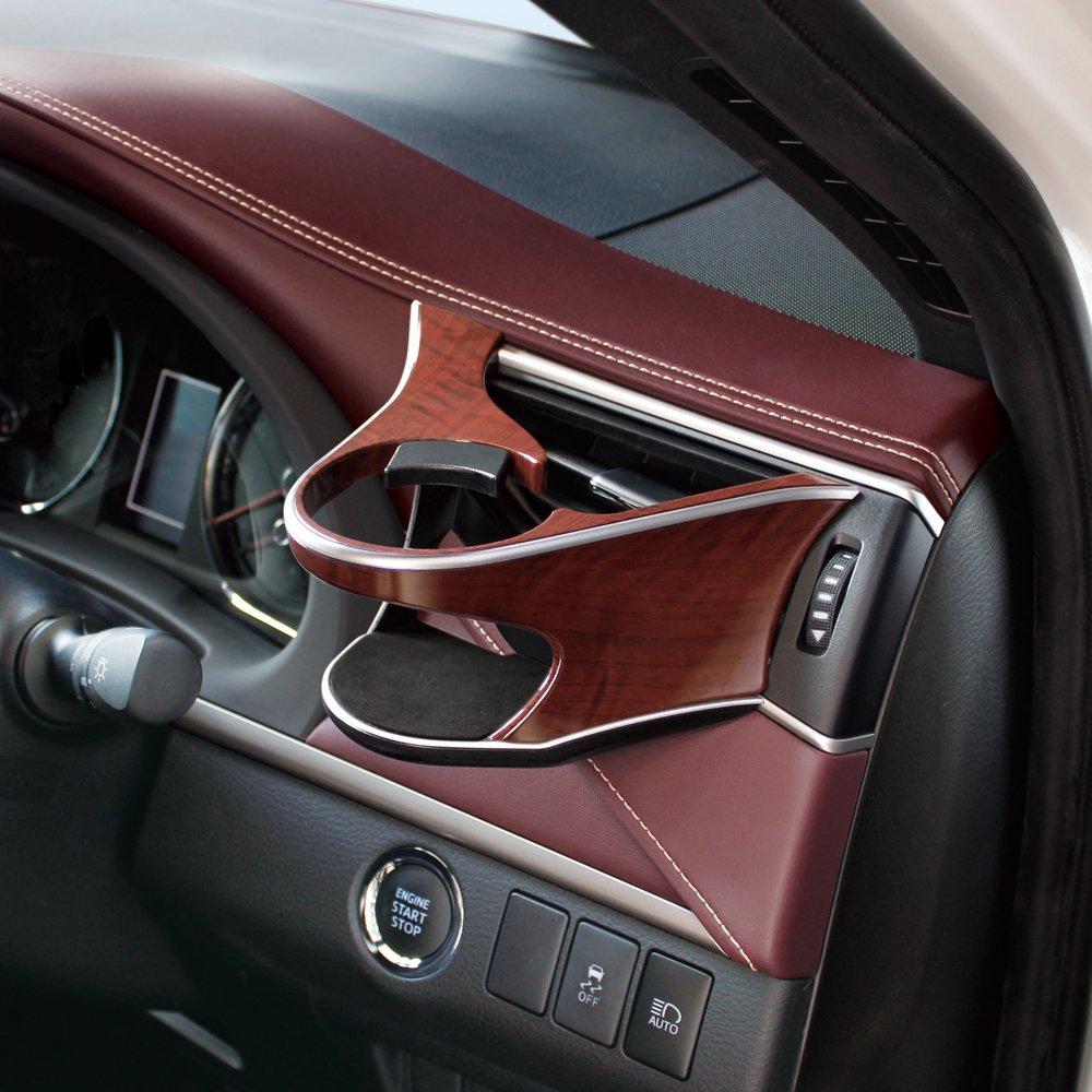 Tsuchiya Yac Product for Toyota 60 Series Premium Wood Seat Drink Air Conditioner Vehicle-Specific Harrier, Driver's Holder, Mount, SY-HR5