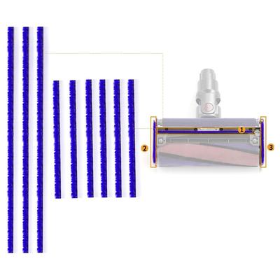 Accessorio per aspirapolvere con setole morbide Rimozione efficiente della polvere Parti di ricambio per testina a rullo morbido per uso domestico e commerciale
