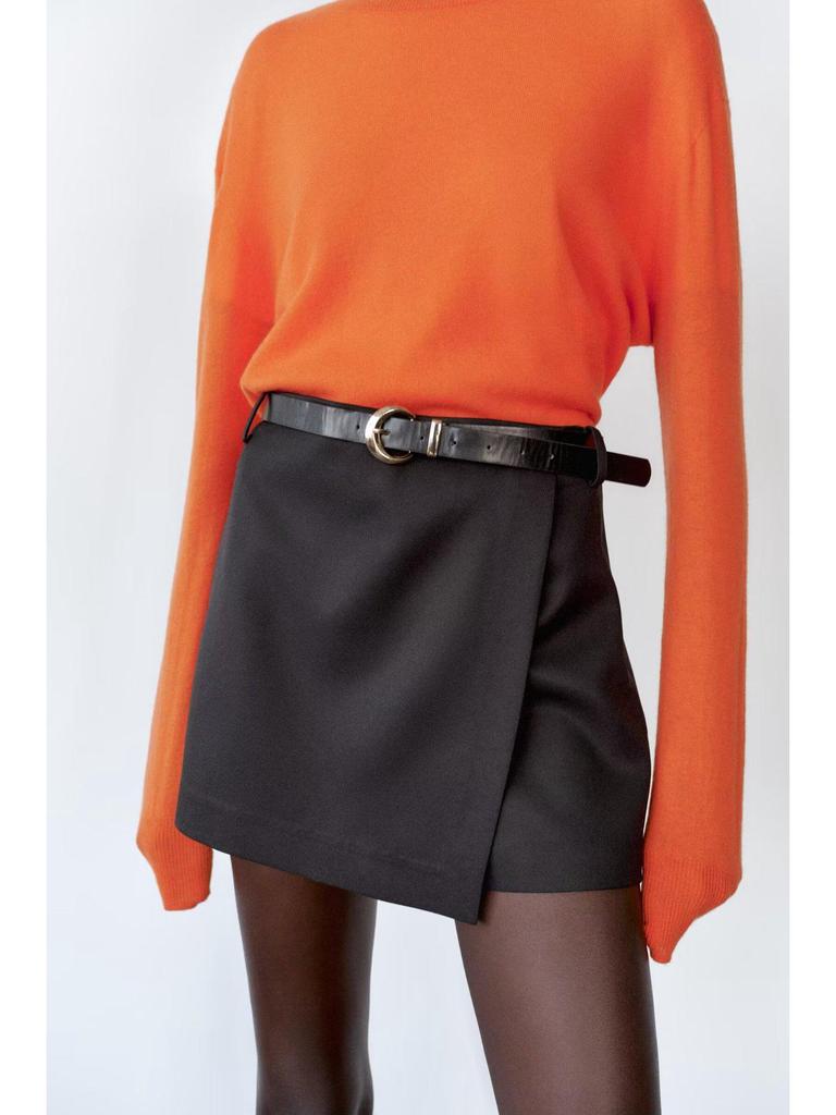 Belted Asymmetrical Double-Breasted High Waist Slimming Shorts - Spring/Summer 2025 Collection