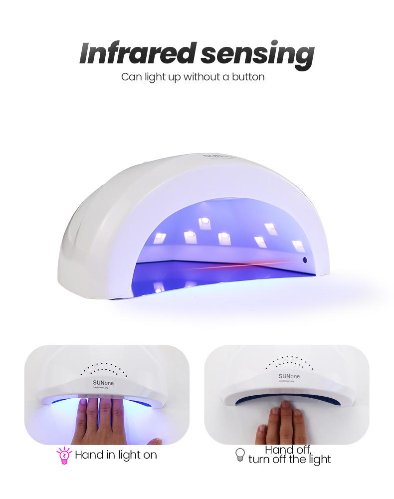 Lampe de Durcissement pour Gel à Ongles Professionnelle SUNONE - Lampe Photothérapie & Cuisson à Séchage Rapide pour Débutants Salons d'Ongles à Domicile