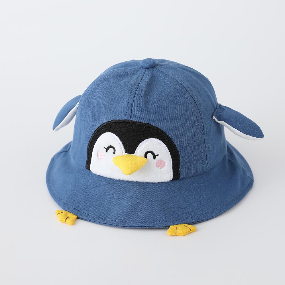 

Girls Soft Sun Hat 50CM 1-3 Years Baby Cute Penguin Fisher Cap Boys Girl s Sun Hat Spring Summer Infant Fisherman Hat Thin 50CM темно-синього кольору