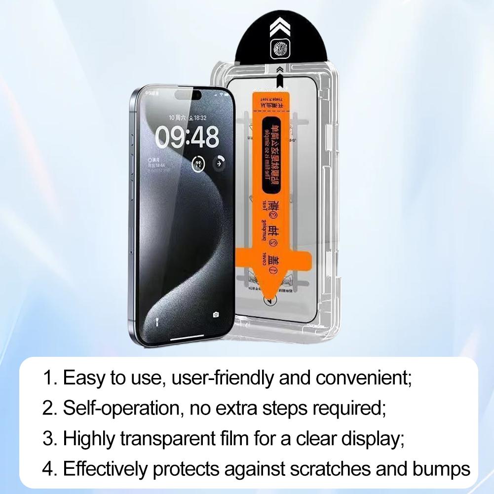 Dust-Free Easy Installation HD High-Aluminum Tempered Glass Screen Protector Hard Film For iPhone 17/Pro/Pro Max/Air