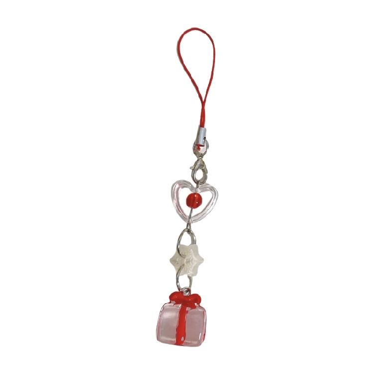 Elegant Snowflake Crystal Phone Chain Sturdy Snowflake Crystal Phone Chain Gift Box Pendant For Holiday Celebrations