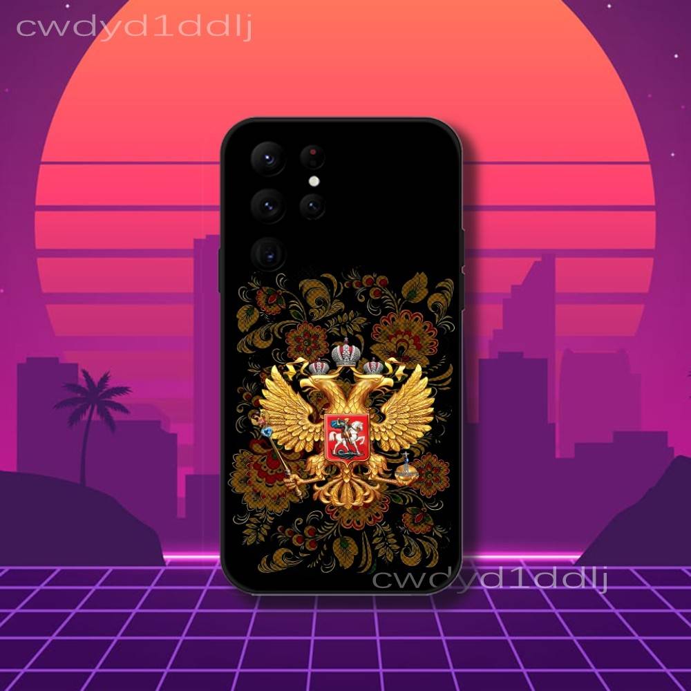 

Russia Russian Flag Phone Case For Samsung S10,S21,FE,S21 ,S26,S25,S24,S23,Ultra,S9,S22,Plus Black Shockproof Silicone Sof Samsung S30Ultra5G