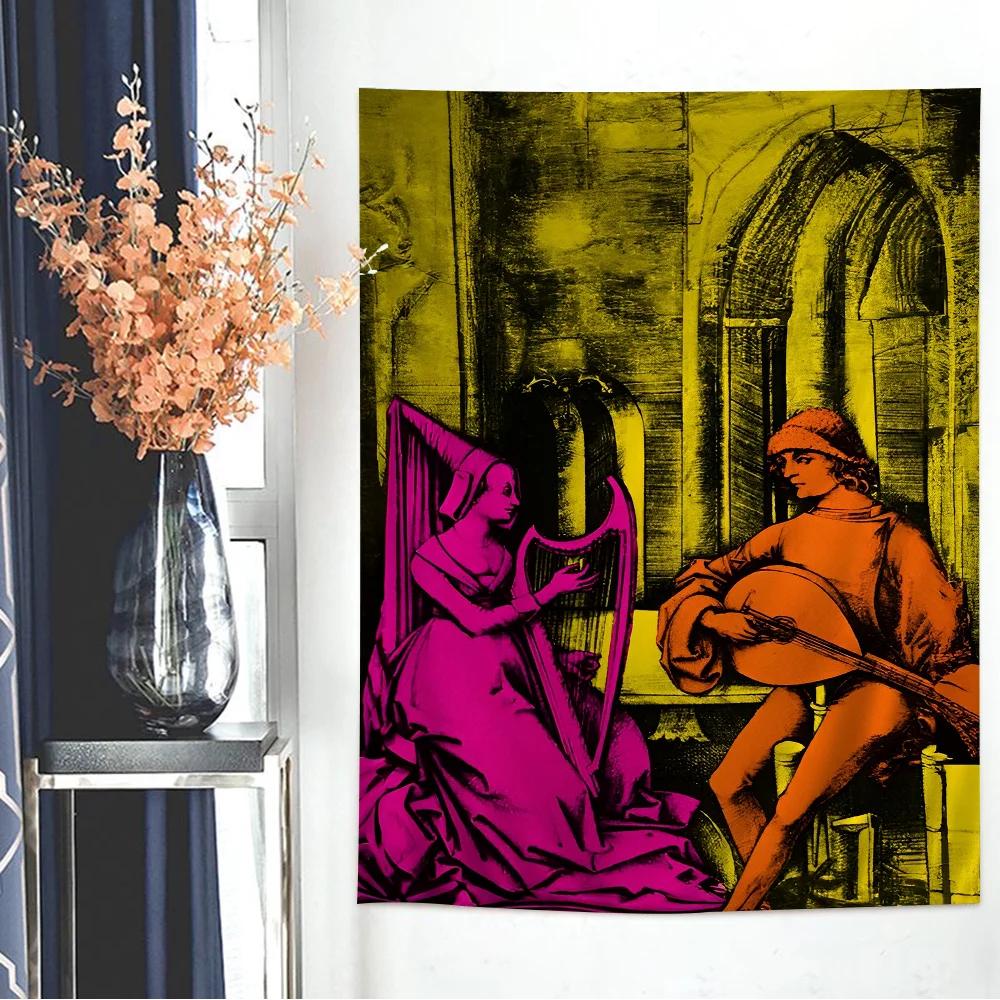

TV Girl Printed Large Wall Tapestry Cheap Hippie Wall Hanging Bohemian Wall Tapestries Mandala Home Decor 74x94cm(29x37in)