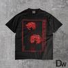 Japanese Spider Lily Soft Grunge Anime, Aesthetic Flower T Shirt, Red Lycoris Floral Tee, Dark Botanical Graphic Shirt, Gothic Anime Style