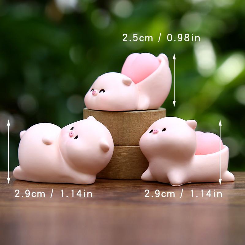 Soft Butt Pig Plush Toy Resin Collectible For Stress Relief And Kids