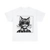 Vintage Style Cat Art T Shirt Unisex Heavy Cotton Tee Pet Lover Hipster NEW