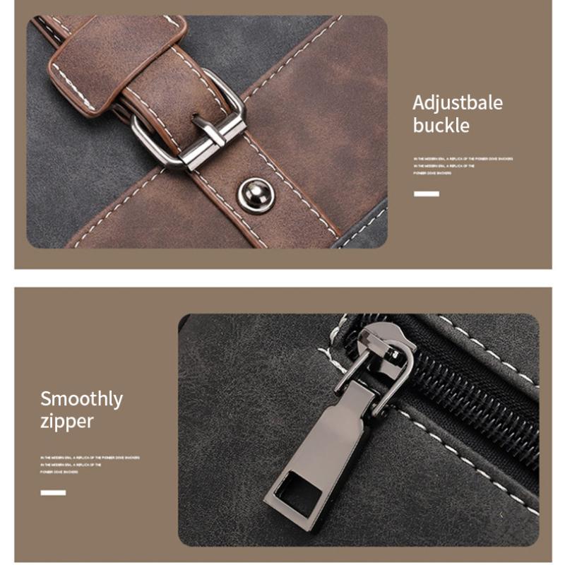 Canvas Leather Waterproof Men Briefcase High Quality Brand Travel Handbags For Women Messenger Bag Men's Crossbody Bags XA406M