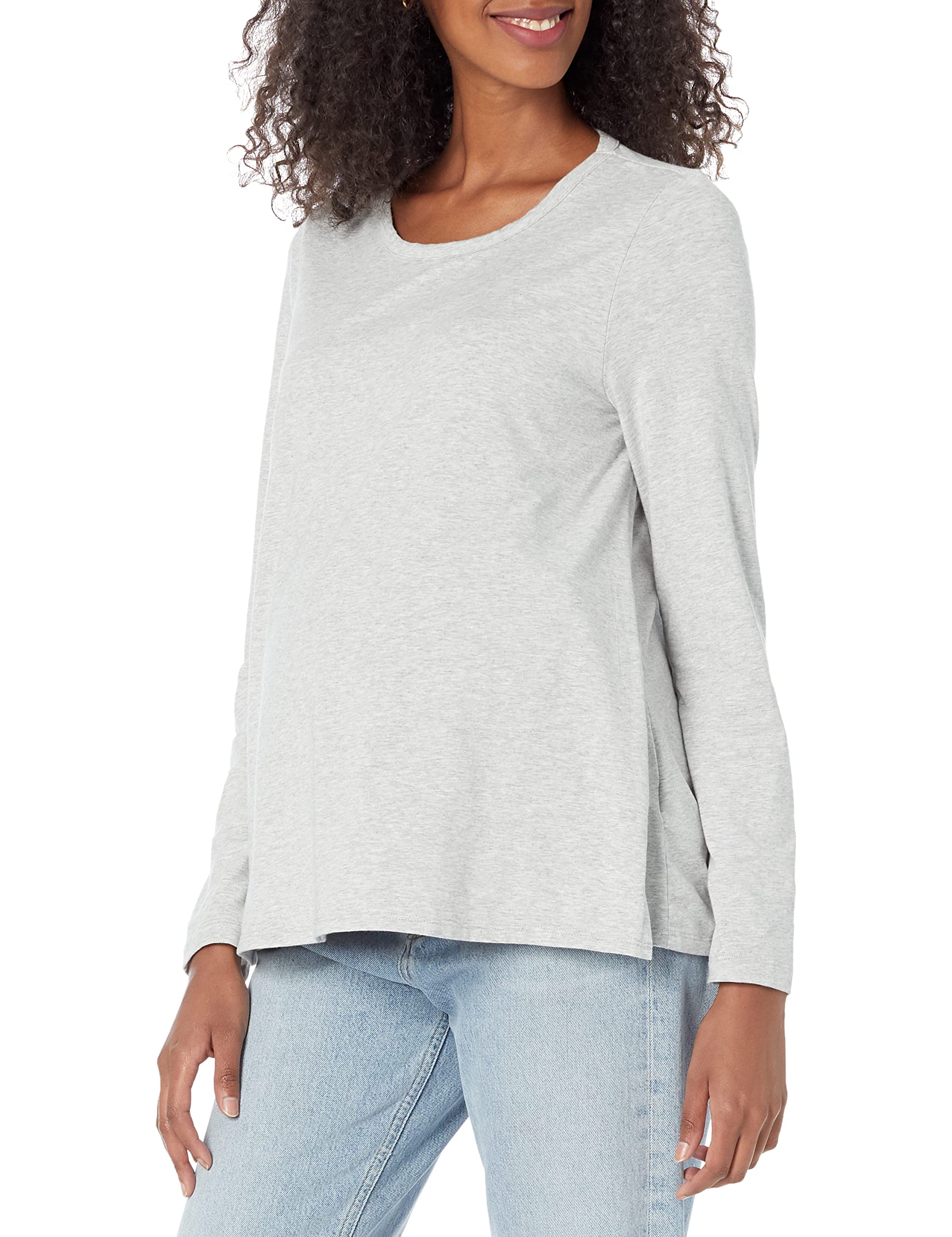 

Maternity Nursing Clothes Heather Light Gray M [Amazon Essentials] T-shirt Women s
