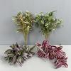 8 Heads Artificial Green Plant Realistic Lifelike Fake Plastic Plants Real Touch No Watering Simulation Greenery