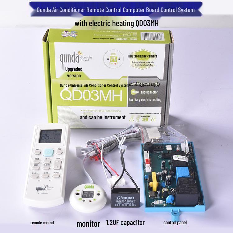 Placa de Controle de Ar Condicionado com Aquecimento Elétrico Qunda para Unidades de Parede, Piso e Teto (Tipo PG, QD02/03).