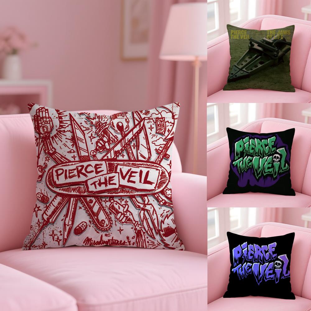 Pierce The Veil Cushion Cover Short Plush Double-Sided Printing Home Machine Washable In Warm Winter Pillow Case