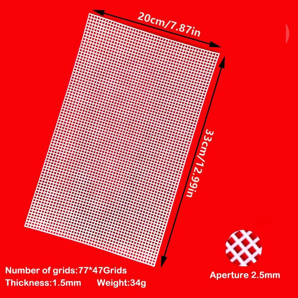 DIY Crafting Plastic Bag Mesh Grid Black White 33x50CM Mesh Cloth Durable Net Cover