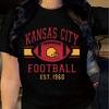 1pc Kansas City Football Club Est. 1960 Graphic Tee, Women'S Crew Neck T-Shirt, Casual Short Sleeve Knit Top for All Seasons