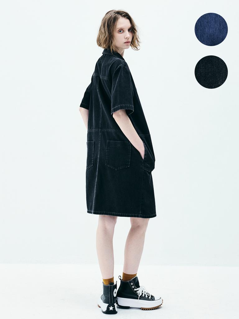 Lam Rao5019 Boxy Denim Dress